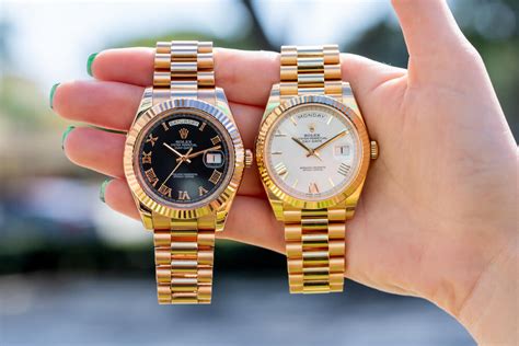 rolex president 41mm vs 40mm|41 presidential rolex price.